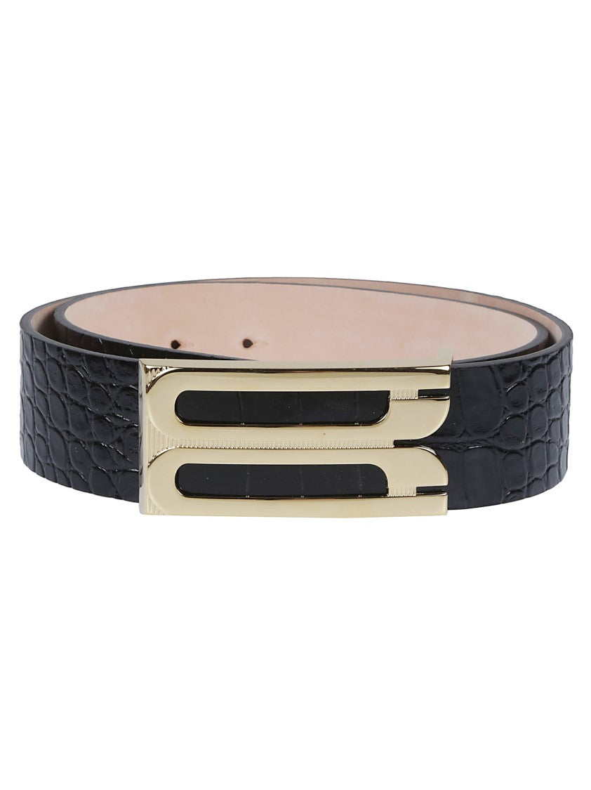 Victoria Beckham Jumbo Frame Calf Leather Belt