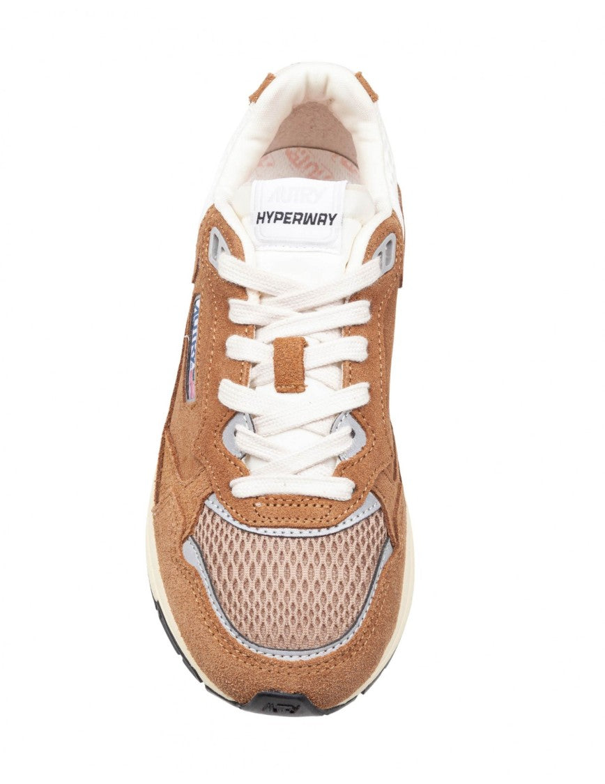 Autry Cigar Suede And Mesh Sneakers