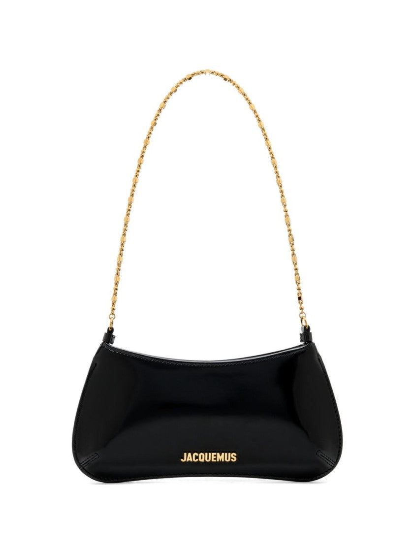 Jacquemus Black Compact Chain Strap Zip Bag