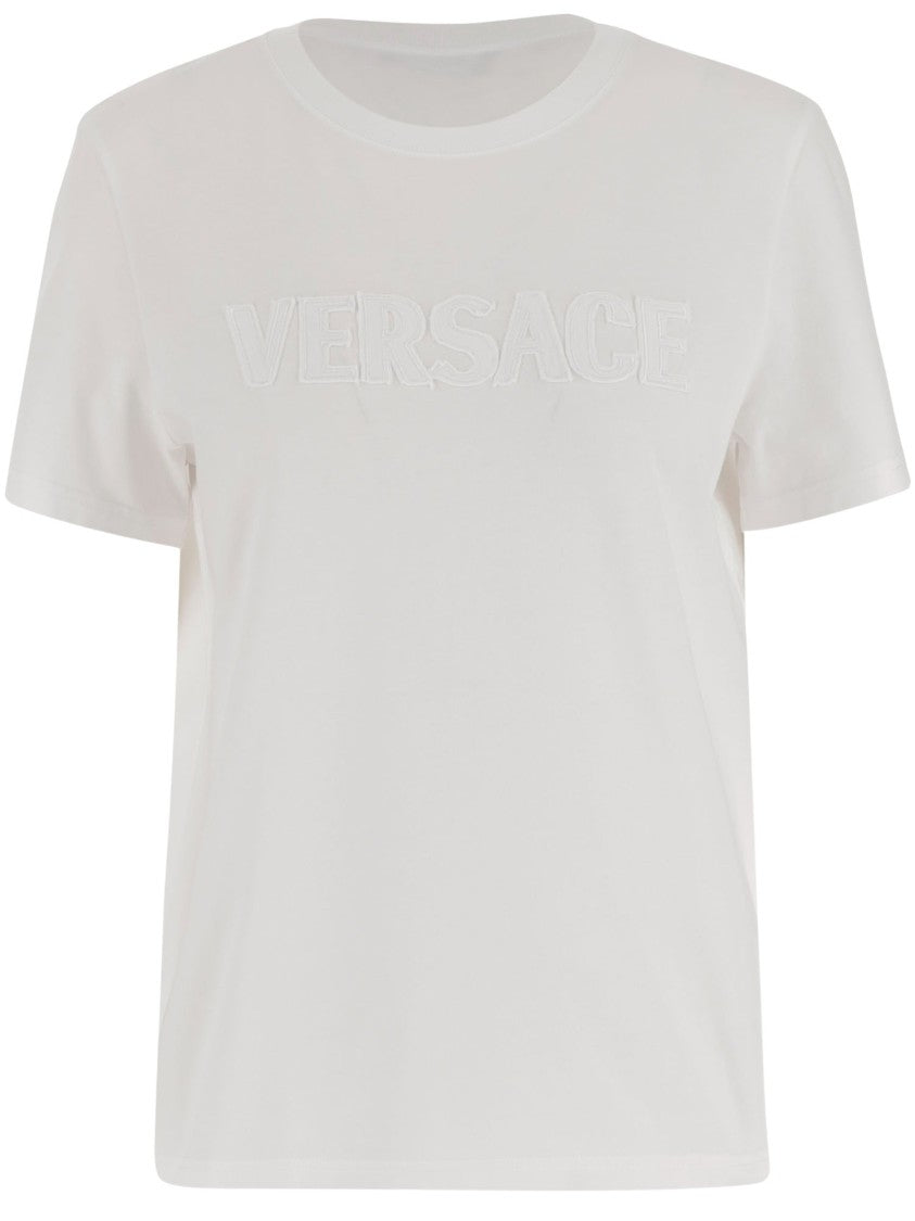 Versace Cotton T-Shirt With Logo