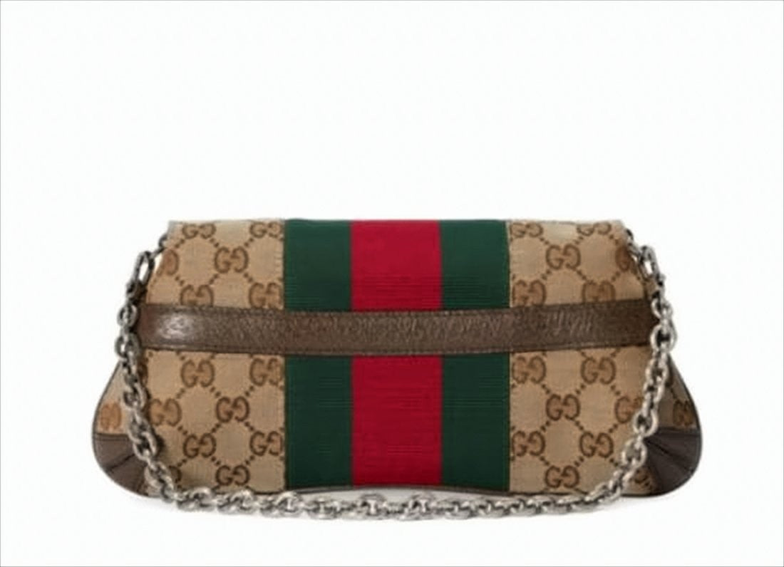 Gucci Rectangular Monogram Canvas Shoulder Bag