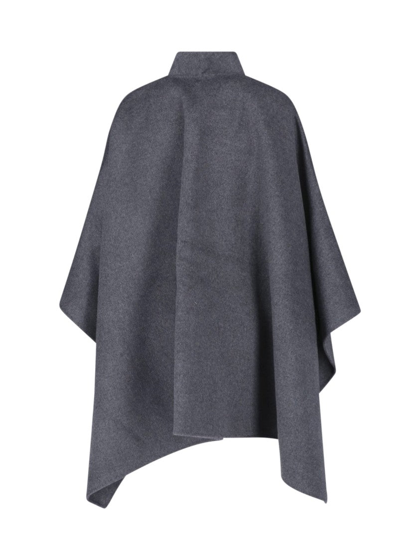 Róhe Asymmetrical Wool-Blend Cape