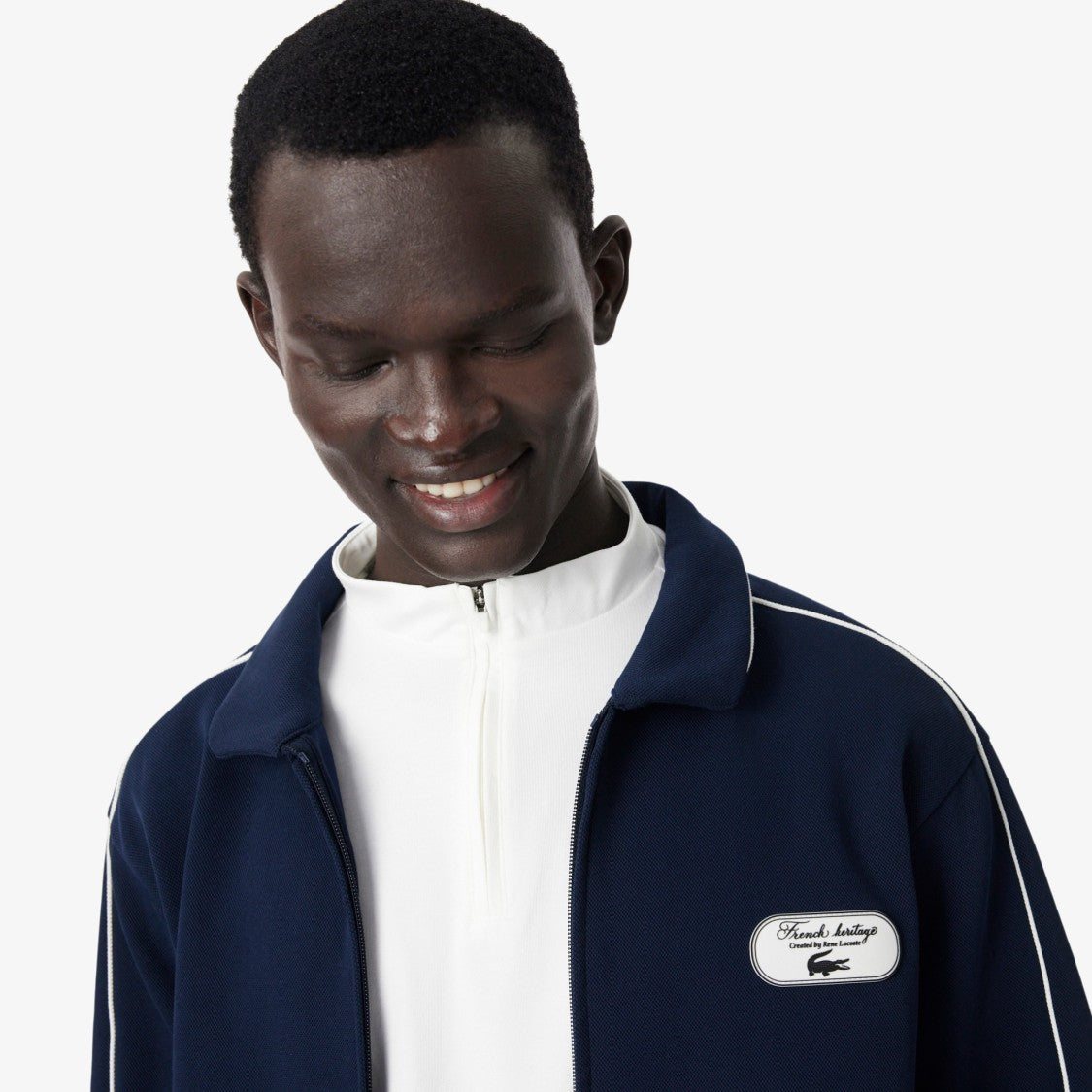 Lacoste Americane Navy Piped Casual Jacket