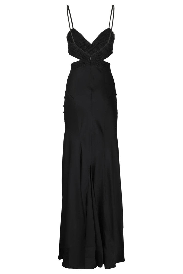 Amen Black Lace Long Dress