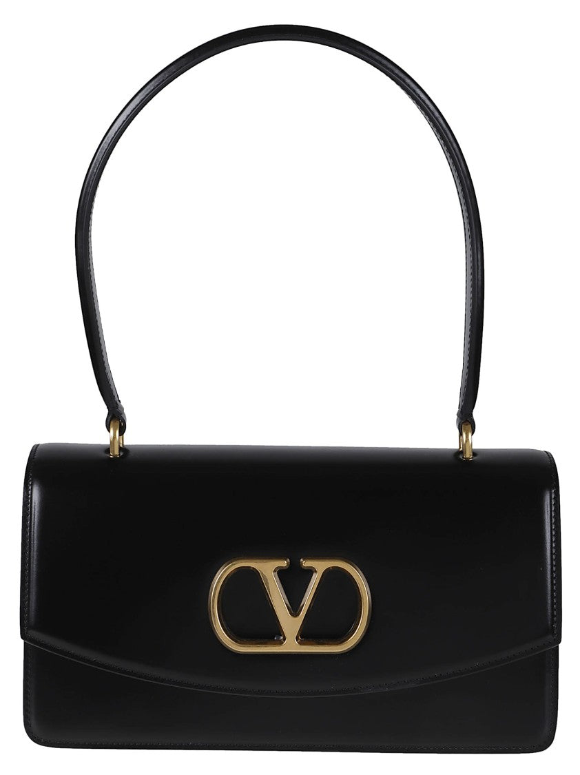 Valentino Garavani Polished Calfskin Top-Handle Vain Bag
