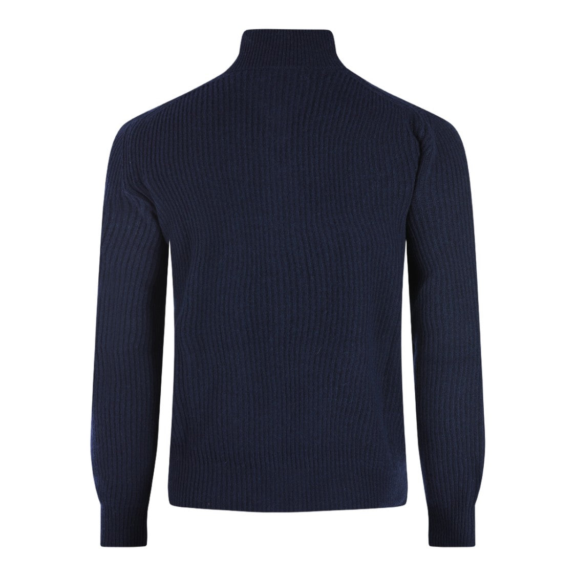 Lardini Ribbed Knit Sweater With High Stand Collar
