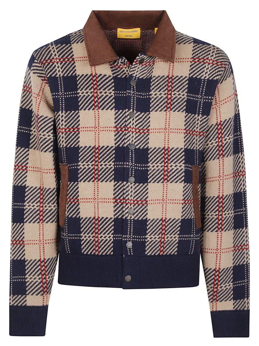 Guest In Residence Tartan Wool-Cashmere Bomber Jacket