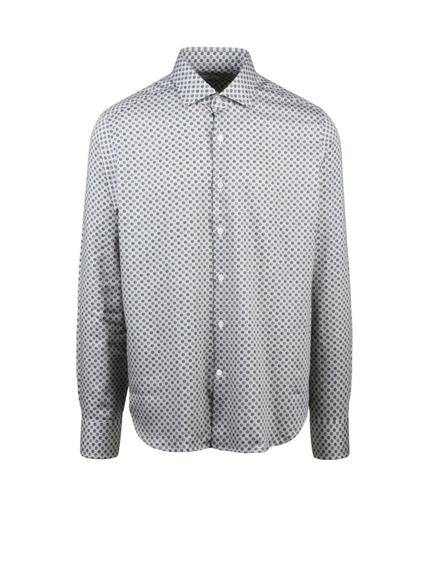 Sonrisa Fior Di Cotone Sonrisa Fior Di Cotone Shirt With Classic Collar And Subtle Pattern