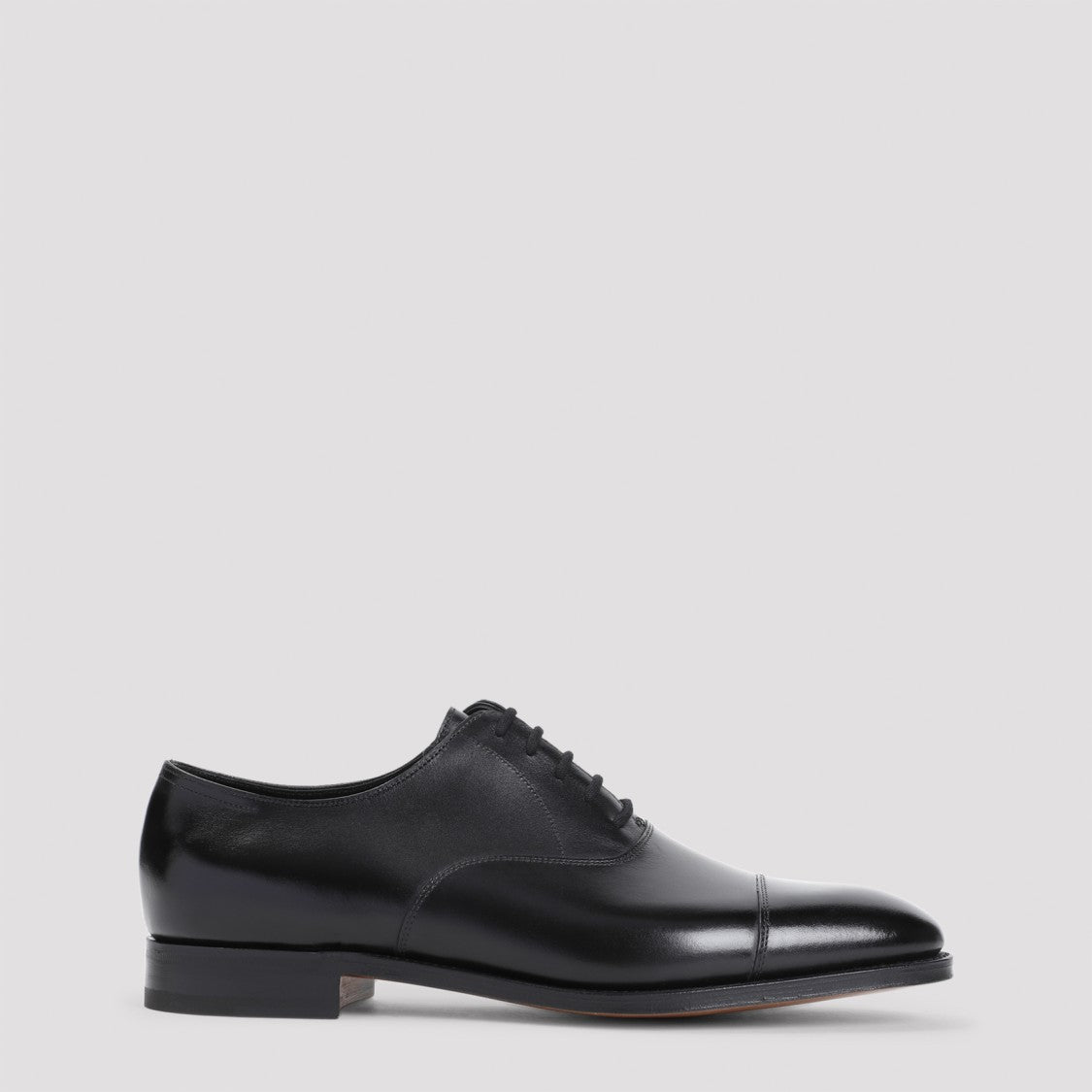 John Lobb City Ii Black Calf Leather Oxfords