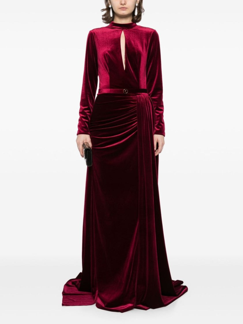 Saiid Kobeisy Velvet Long Dress