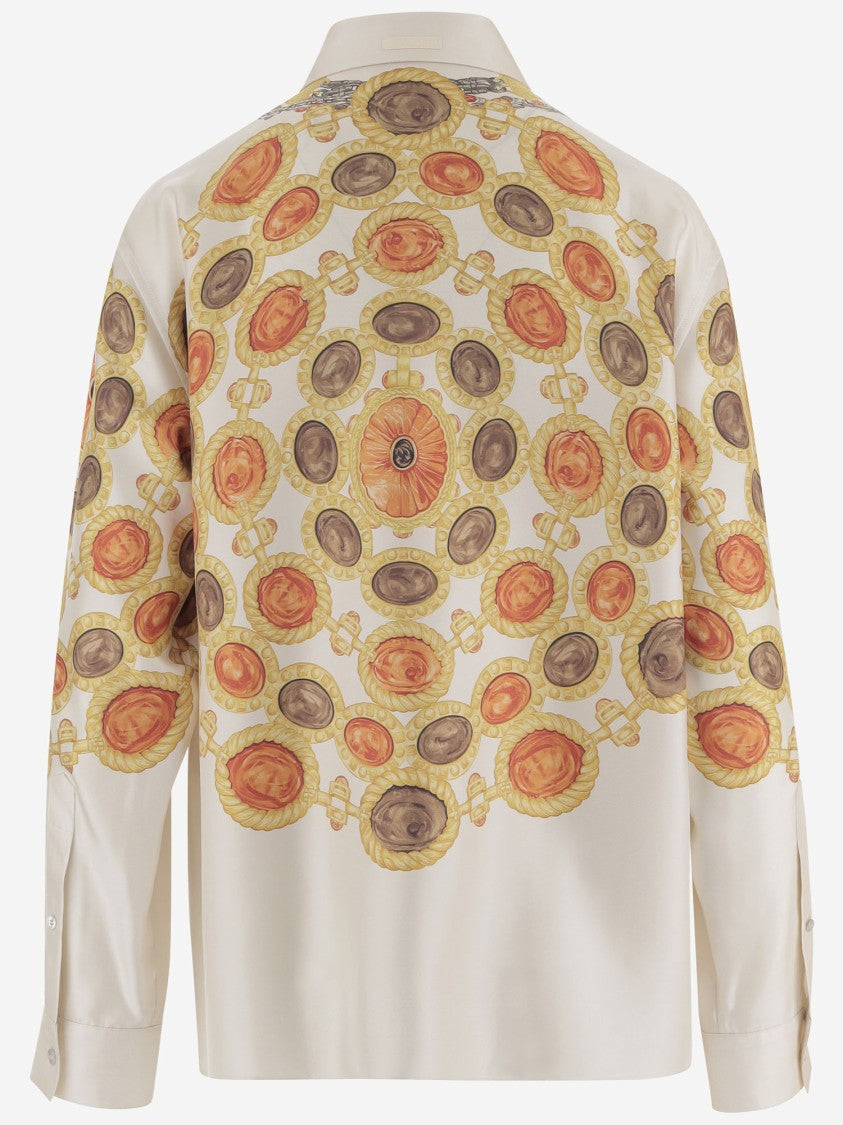 Versace Printed Silk Twill Shirt
