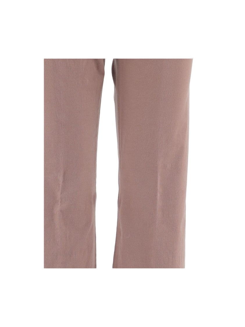 Ql2 Flared Stretch Cotton Velvet Pants With Pressed Center Crease
