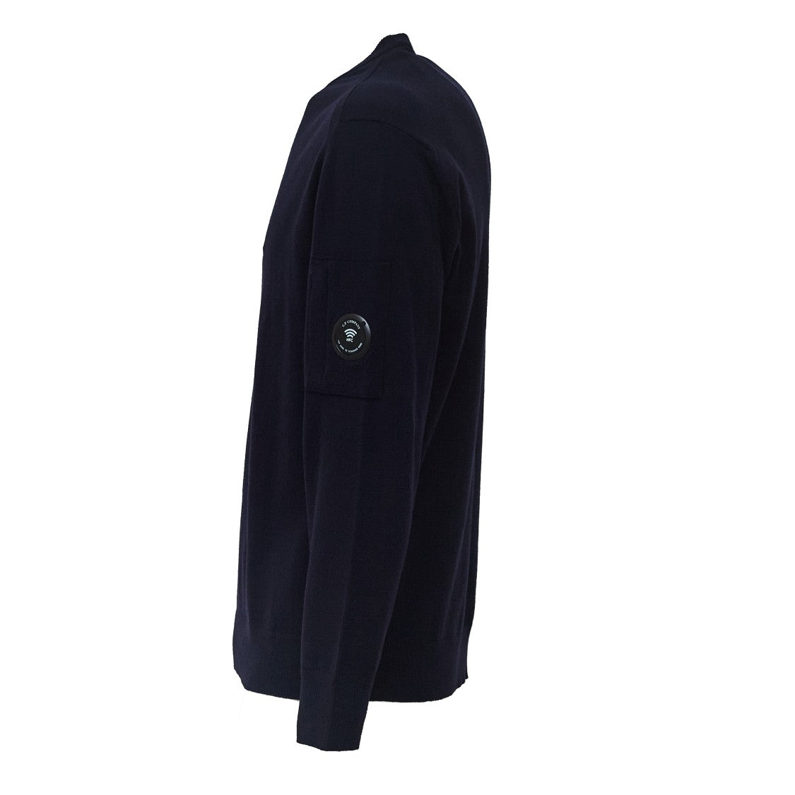 C.P. Company Extrafine Merino Wool Crewneck Sweater With Iconic Lens Detail