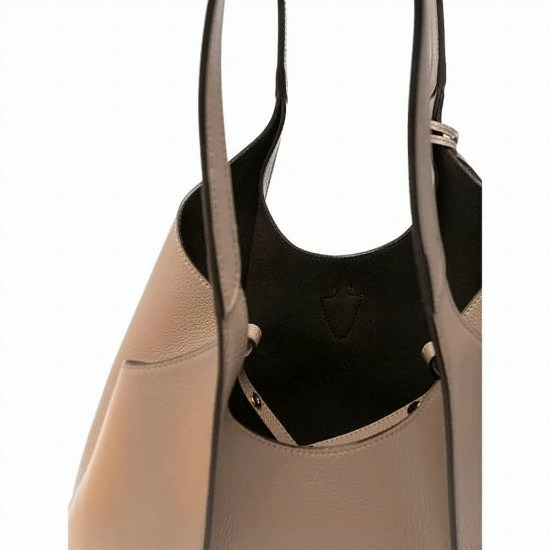 Tod's Structured Pebbled Calf Leather Small Shopper Bag