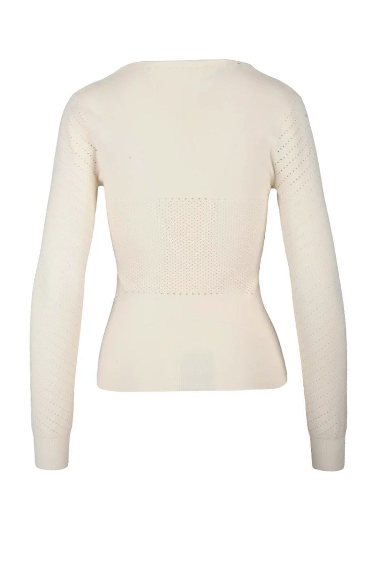 Max Mara Nadar Perforated Top - White