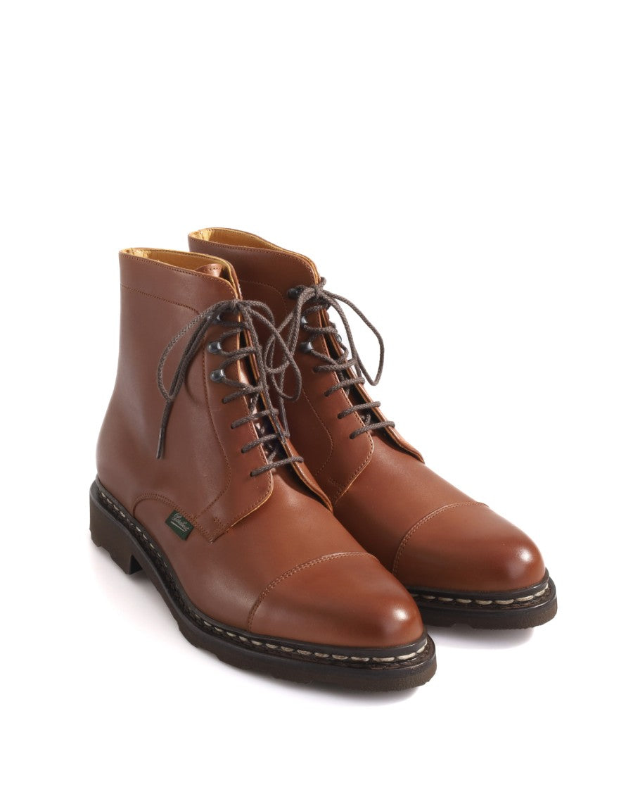 Paraboot Brown Shoes With Norwegian Stitching