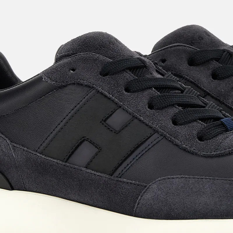 Hogan Suede Leather Embossed Low-Top Sneakers
