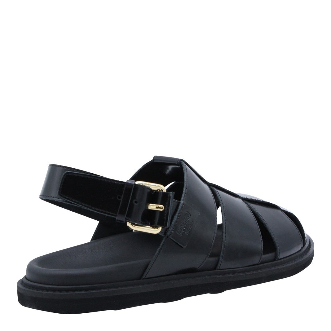 Moschino Cage-Style Black Sandals