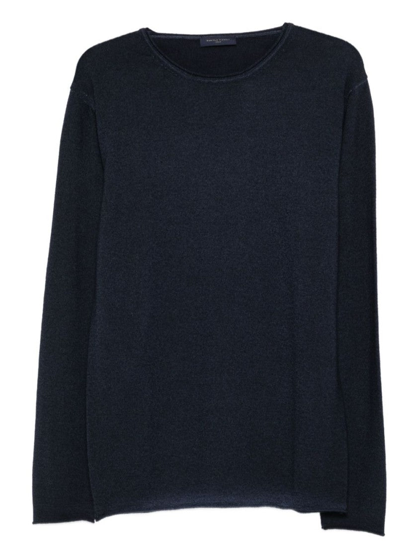 Daniele Fiesoli Timeless Blue Wool Sweater