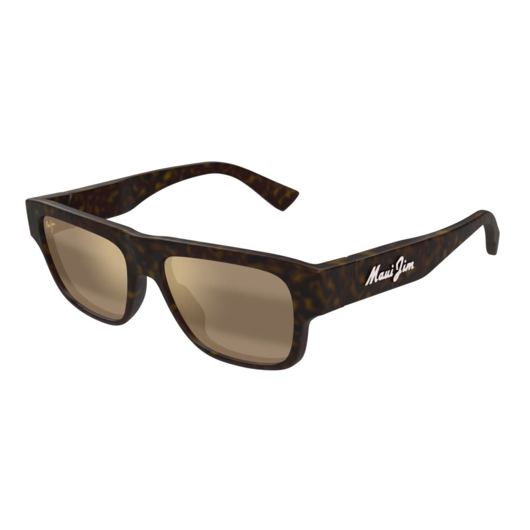 Maui Jim Kokua Rectangular Matte Black Sunglasses With Gradient Lenses