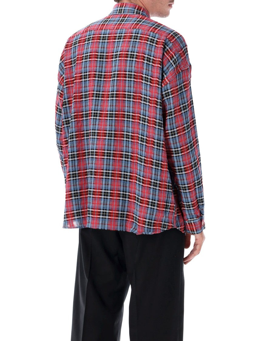 Sunflower Check Plaid Cotton-Blend Button-Down Shirt