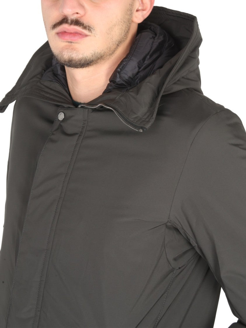 Moorer High Neck Hooded Jacket