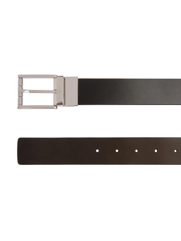 Bally Black Reversible Cowhide Leather Belt