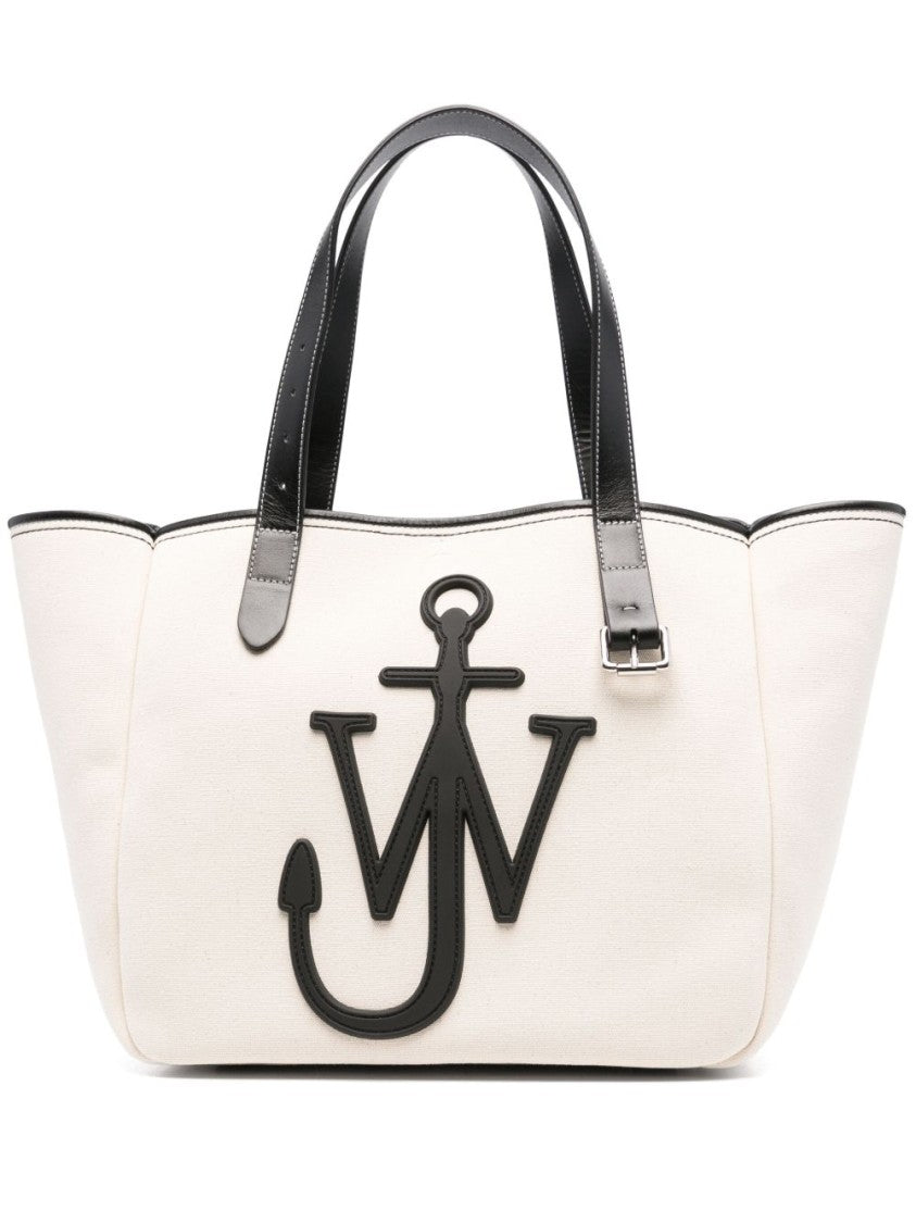J. W. Anderson Beige Tote Bag With Tie-Fastening Straps And Signature Logo