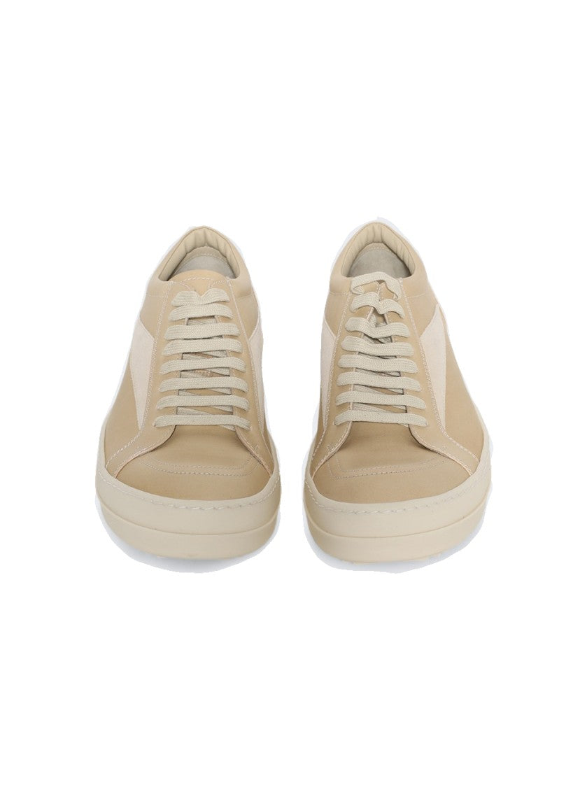 Rick Owens Hollywood Vintage Sneakers Parchment And Milk