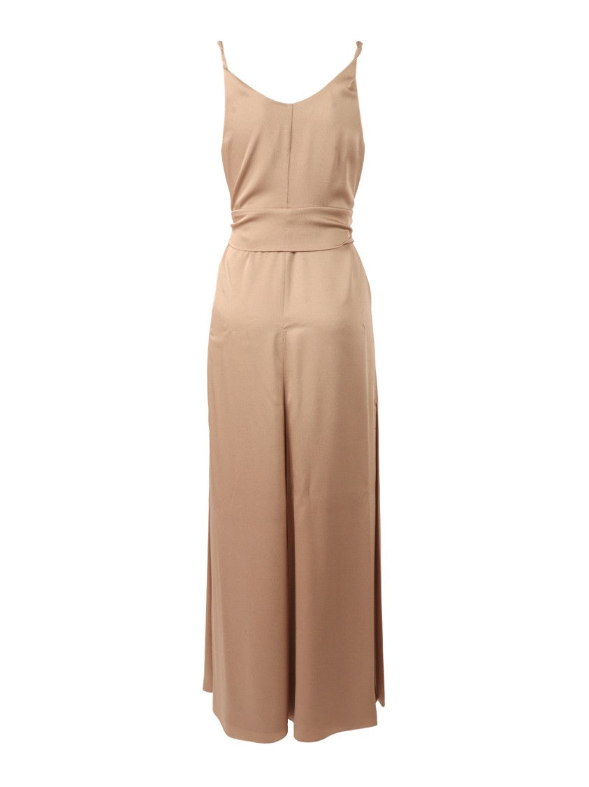 Emporio Armani Gathered Bodice Fabric Belted Midi Dress