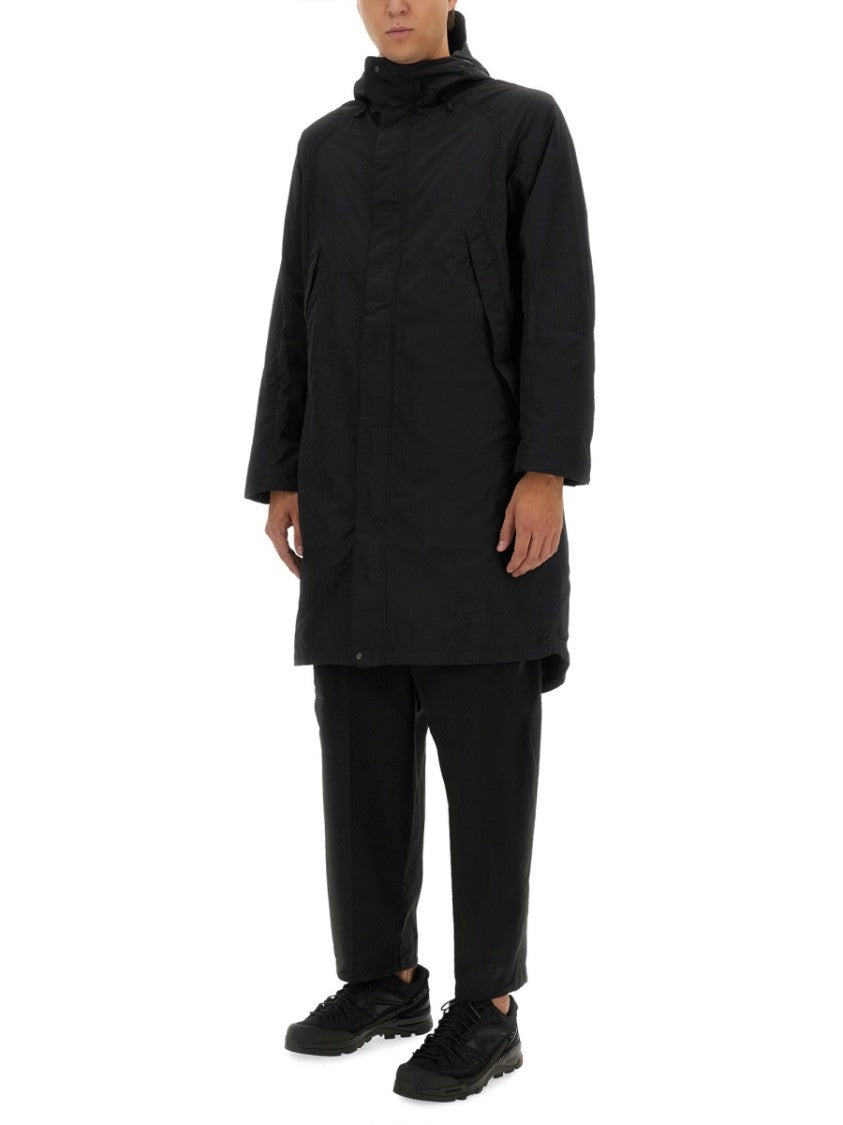 Jg1 Black Nylon Parka With Textured Finish