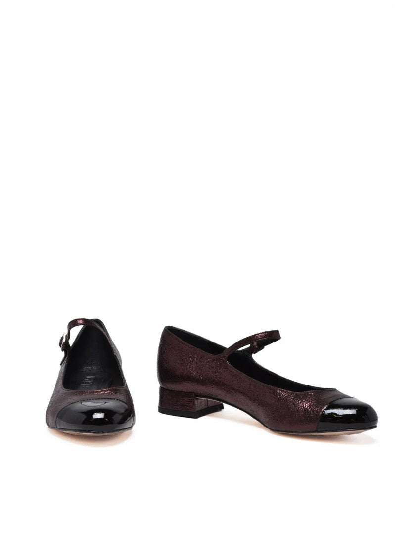 Augusta Brown Leather Bebè Flats
