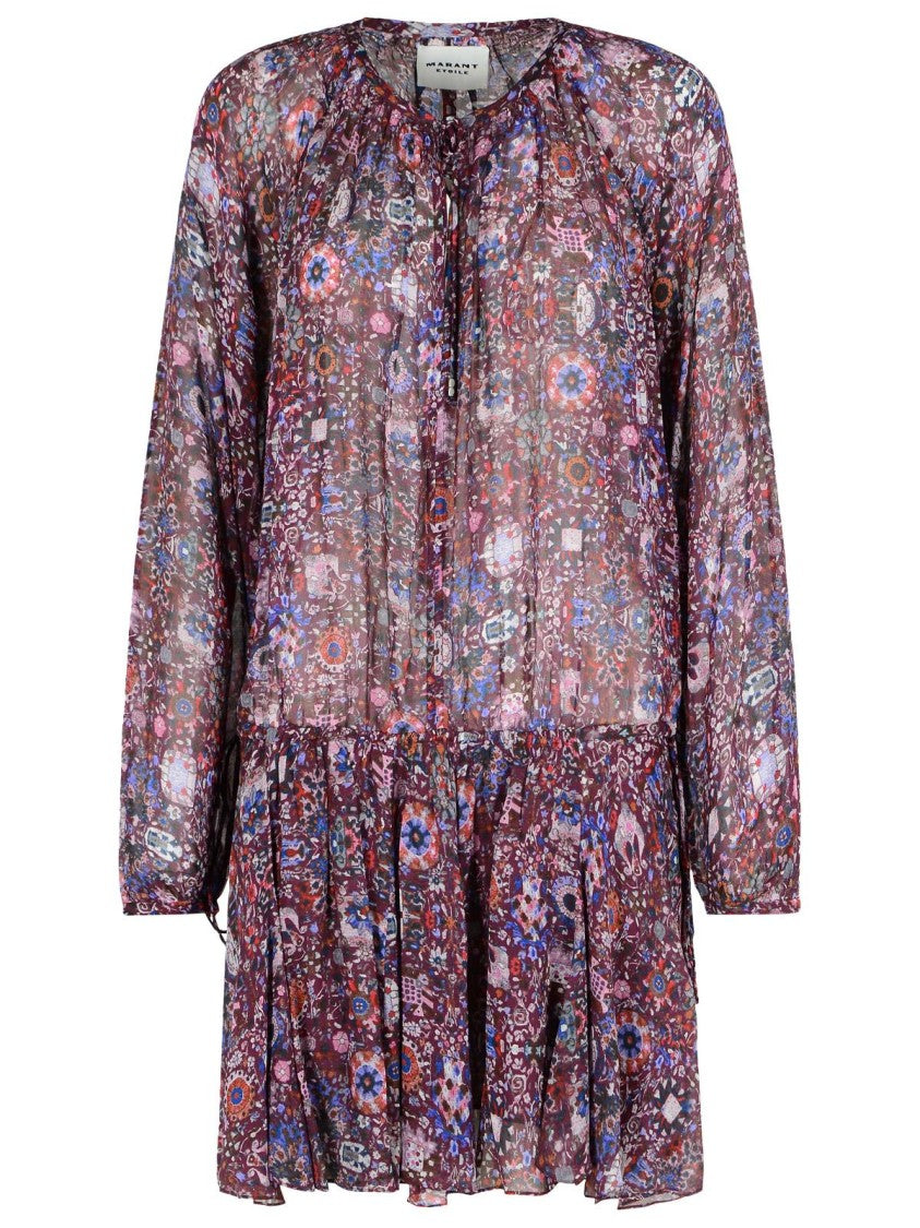 Isabel Marant Étoile 'Bess' Wine-Colored Viscose Dress