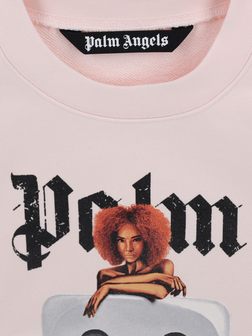 Palm Angels Holy Pin Up' Sweatshirt – Pink