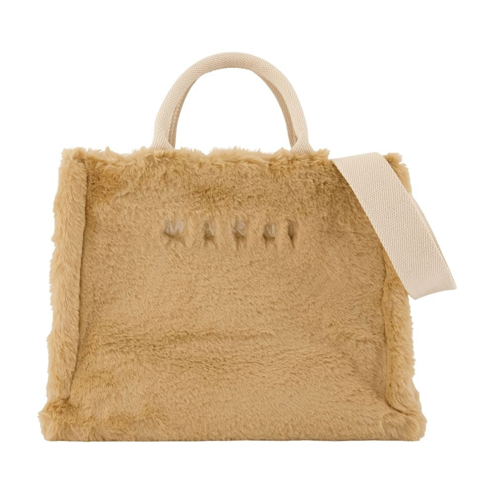 Marni Small Shopper Bag - Synthetic - Beige