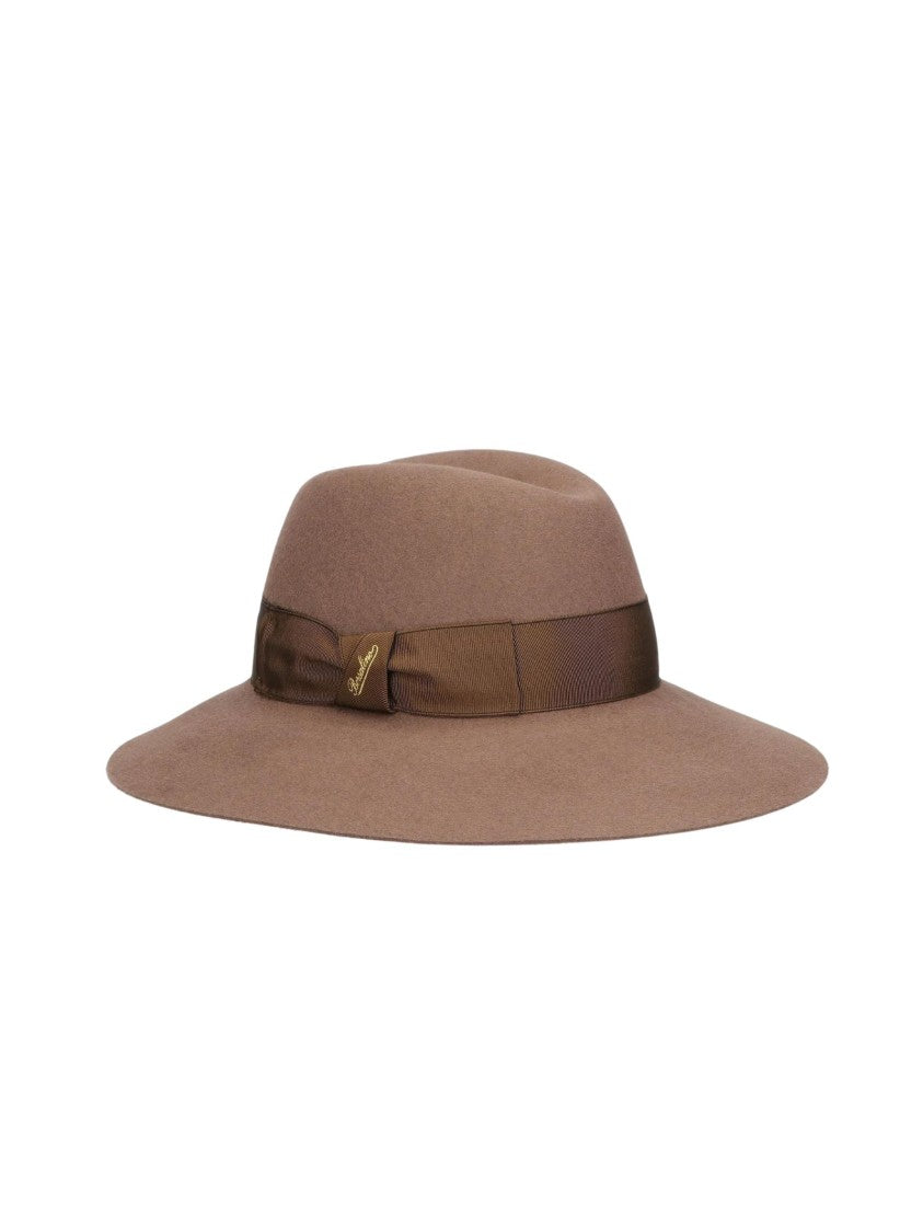 Borsalino Wide-Brimmed Claudette Felt Hat With Logo Band