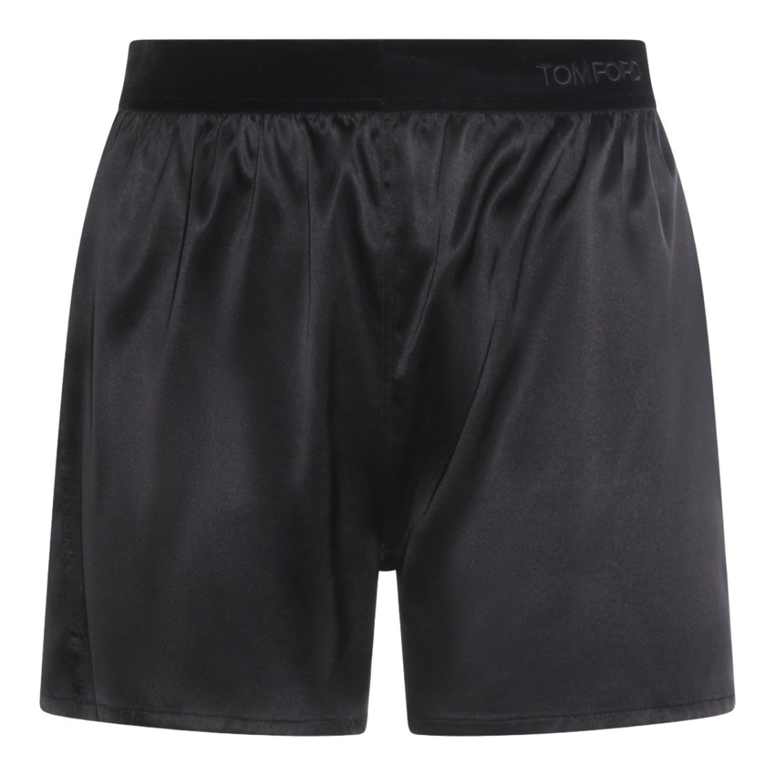 Tom Ford Black Shorts In Smooth Shiny Fabric