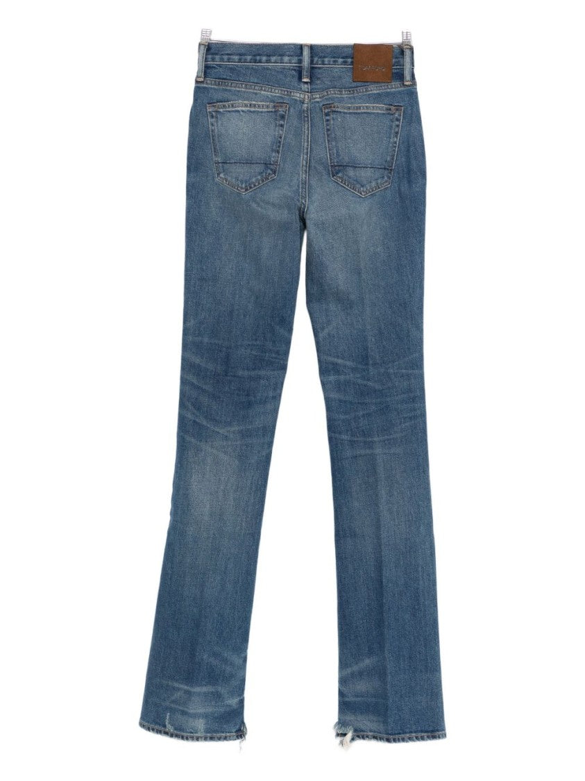Tom Ford Flared Denim Jeans With Stonewashed Finish