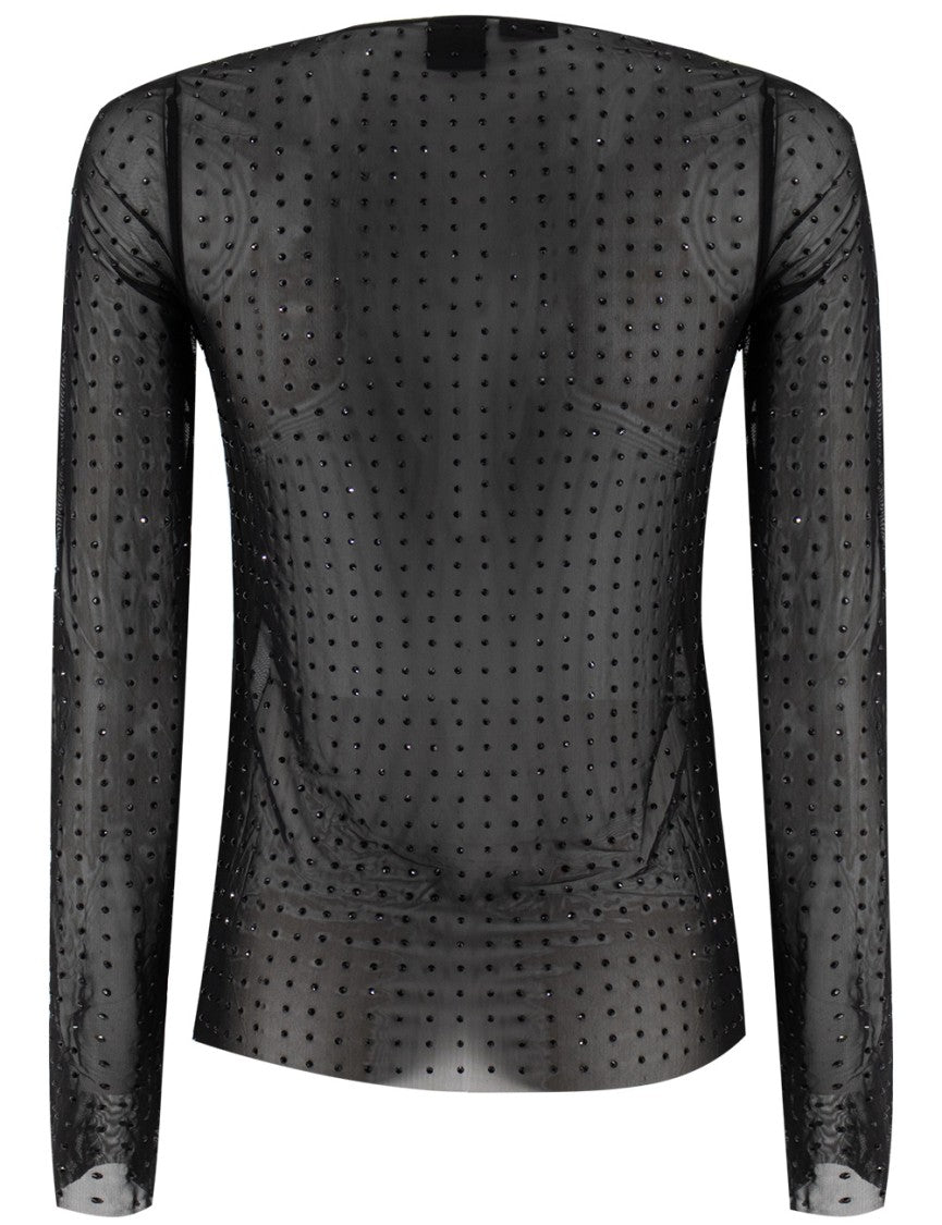 Pinko Black Limousine Transparent Shirt
