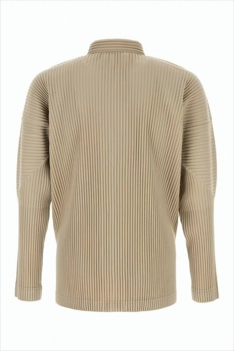 Homme Plissé Issey Miyake Pleated Long-Sleeve Shirt With Sculptural Silhouette