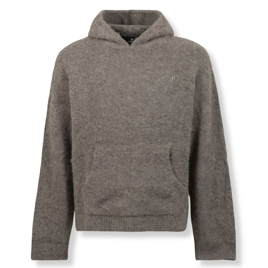 Represent Textured Knit Hoodie With Front Kangaroo Pocket
