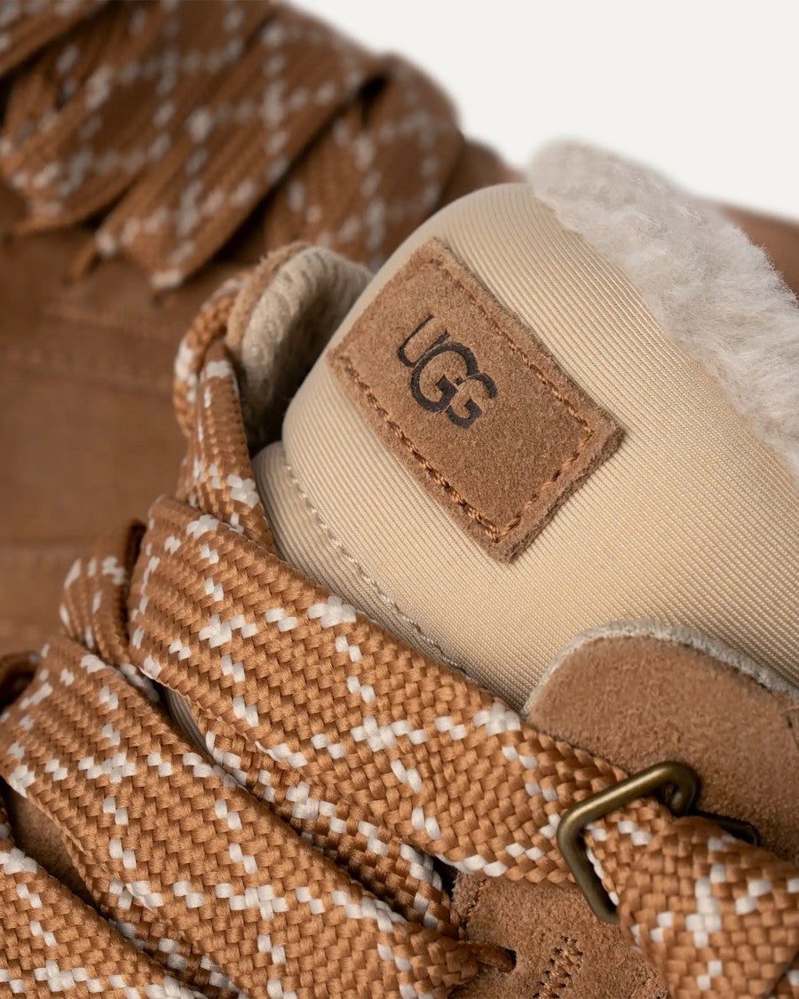 Ugg Low-Profile Brown Sneakers With Suede And Nylon Upper