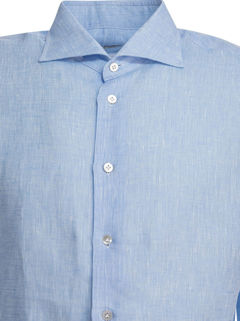 Borriello Light Blue Linen Shirt
