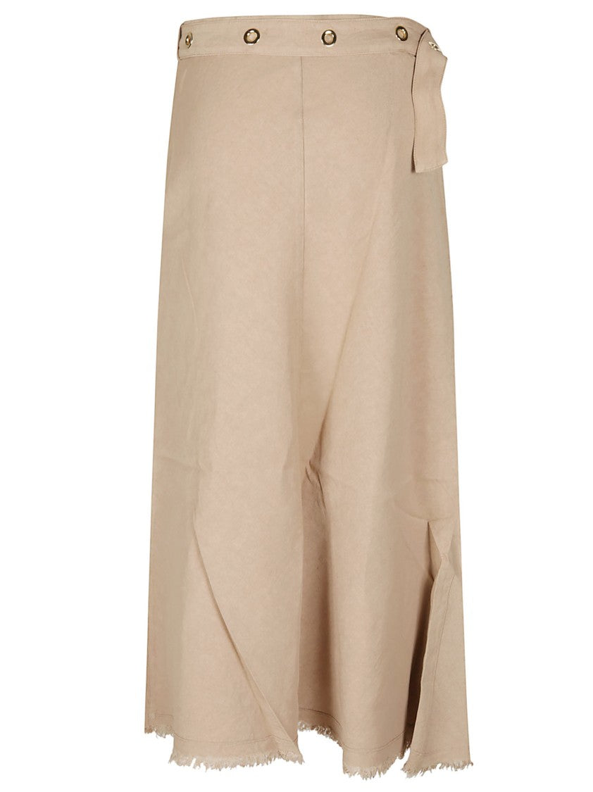 Pinko Hebe Wrap Style Linen Blend Skirt