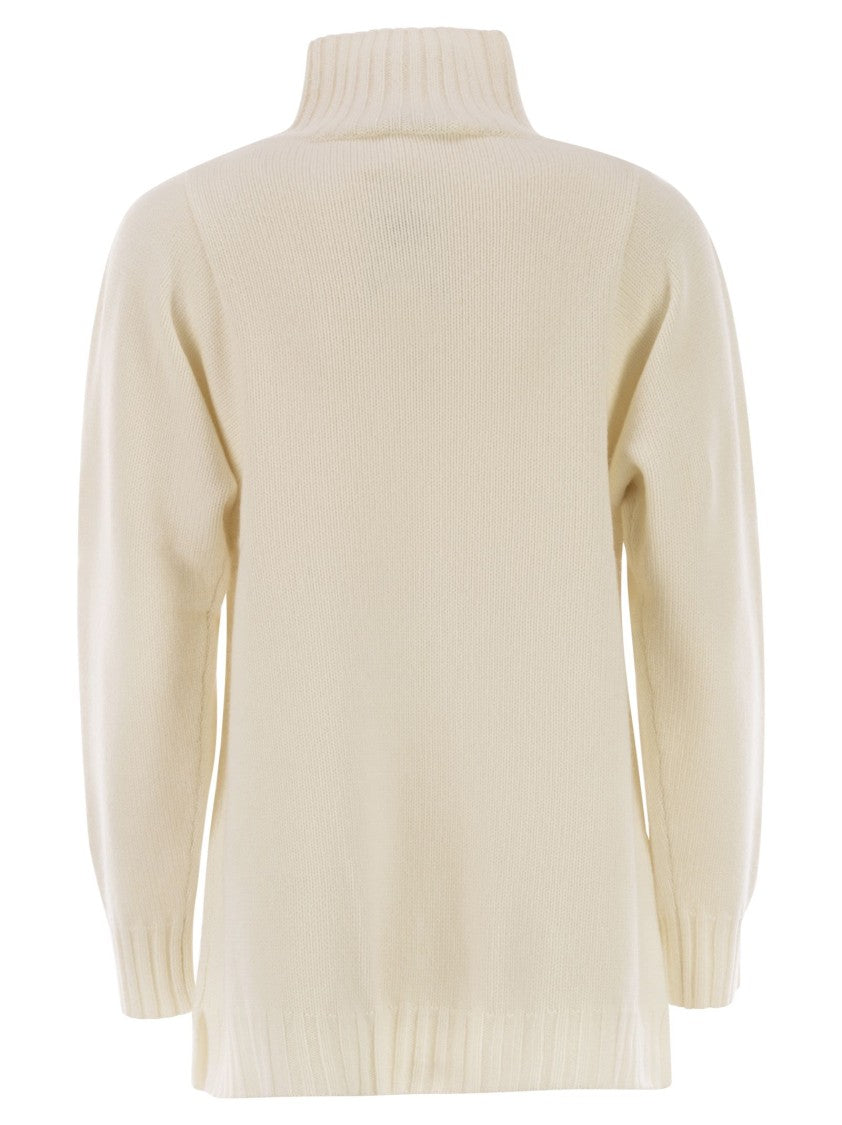 Max Mara Aceti Oversized Cashmere Turtleneck