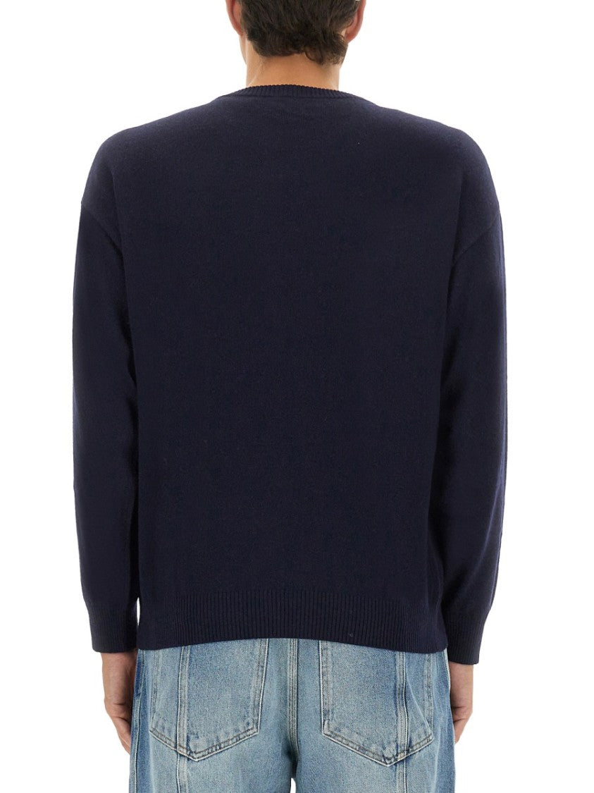 Moschino Classic Crew Neck Pullover In Wool