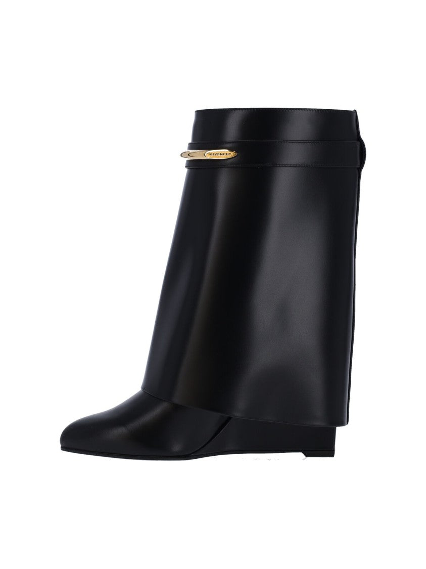 Givenchy Pointed Toe Ankle Boots With Wrapped Design