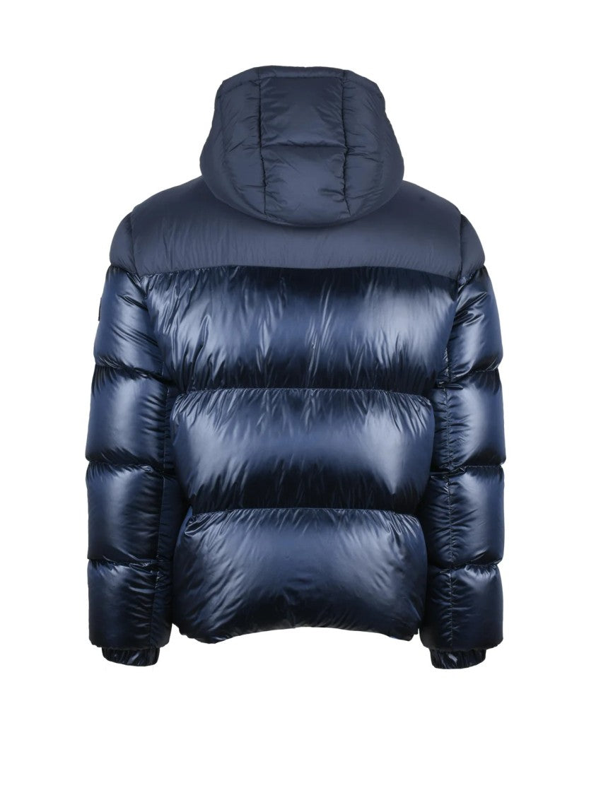 Add Blue Puffer Glossy Finish Polyamide Down Jacket
