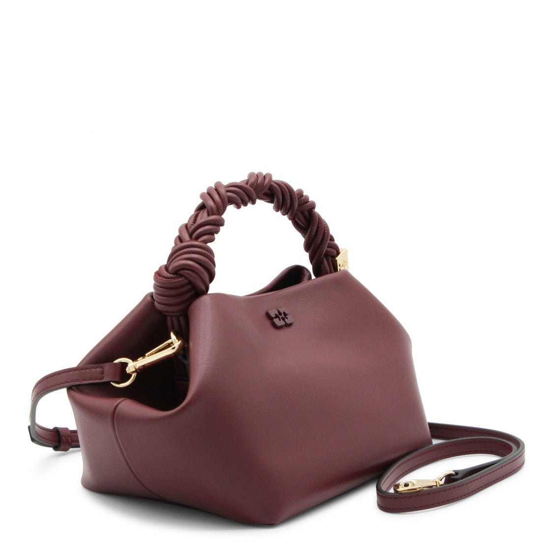 Ganni Burgundy Top Handle Bag