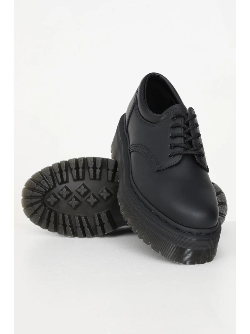 Dr. Martens Black Leather Platform Shoes With Bold Silhouette